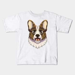 Brindle Corgi Kids T-Shirt